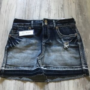 Brand New White Washed Denim Skirt
